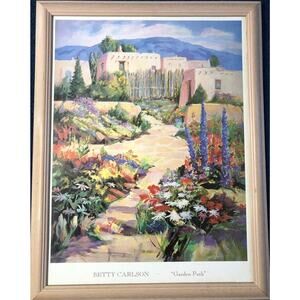 "Garden Path" By Betty Carlson - Framed Painting Print